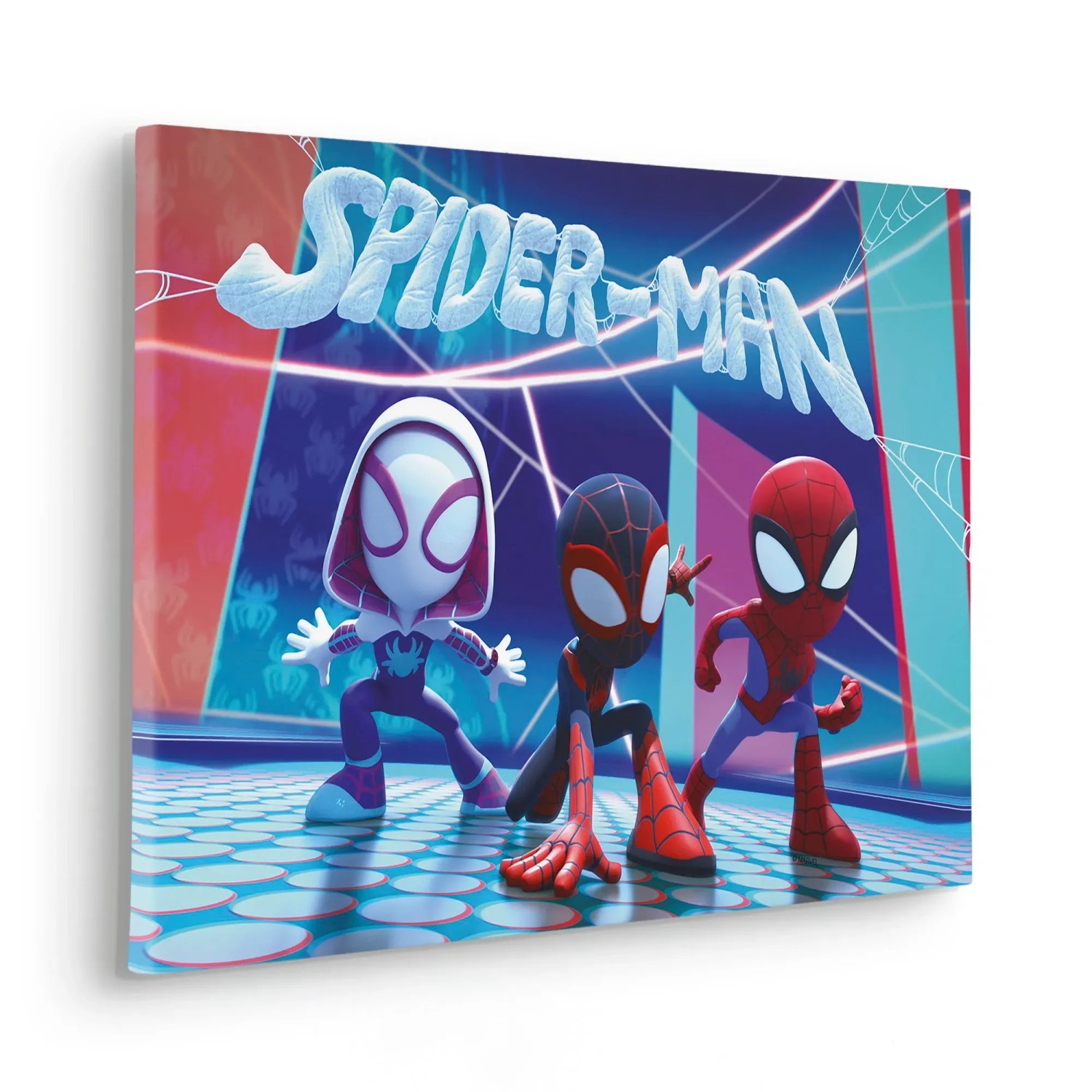 E-shop Komar Nástenný obraz na ráme Spiderman Glowy Spideys 40 x 60 cm