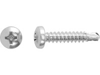 Samorezná skrutka s polguľatou hlavou PH2 bielo pozinkovaná 3,5 x 19 mm, 40 ks