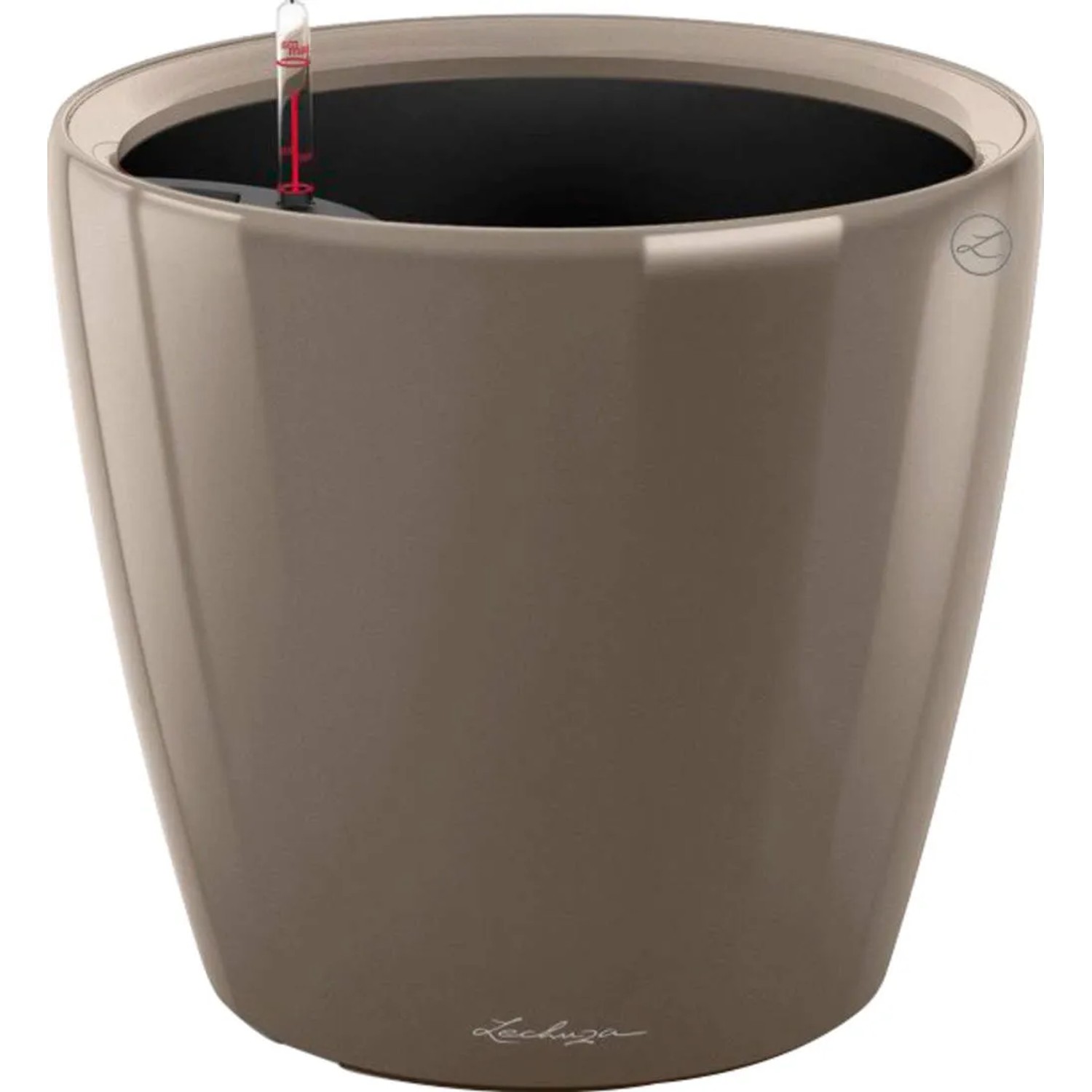 E-shop Lechuza Kvetináč Classico Premium LS 43, sivohnedá vysoko lesklá, pr. 43 x 40 cm