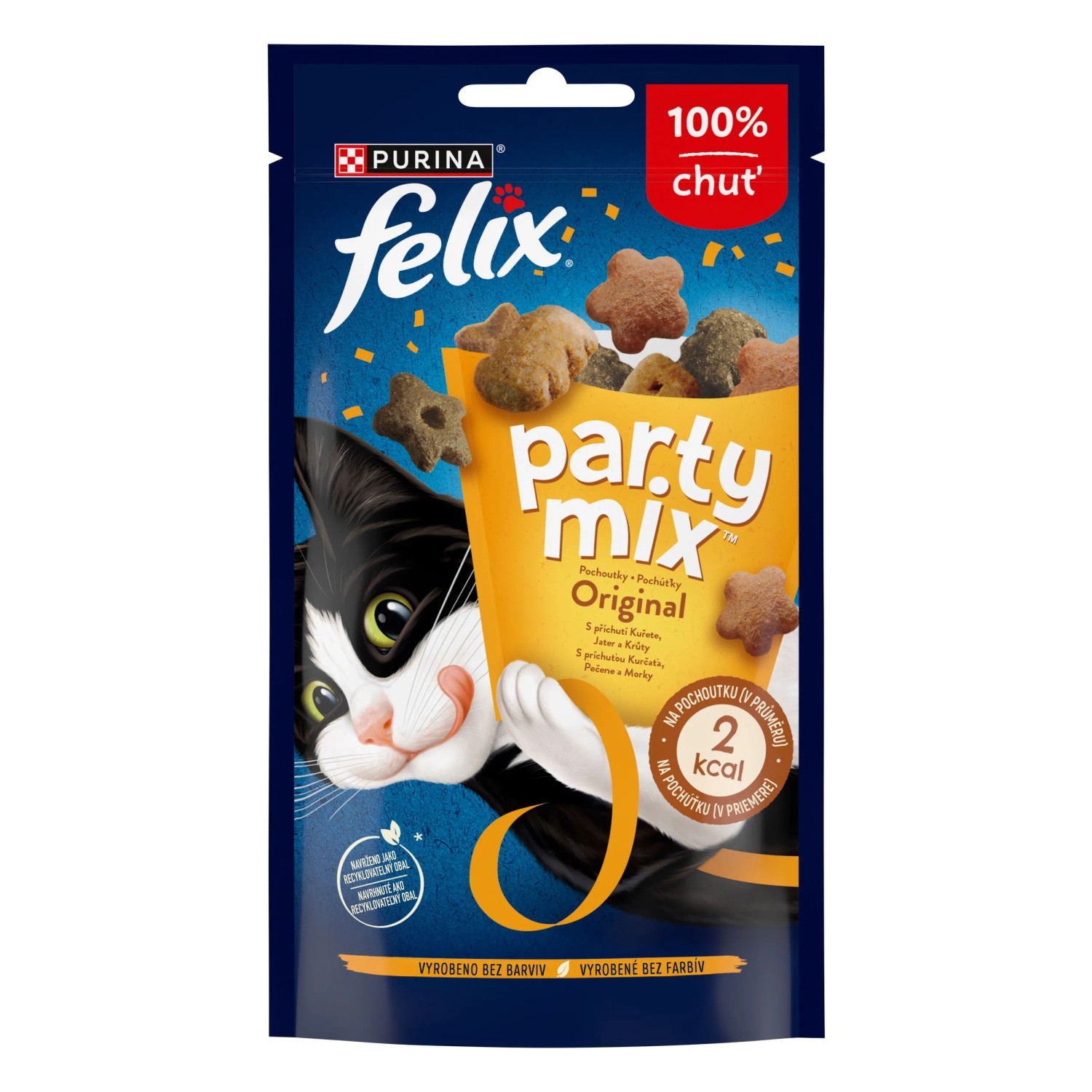 E-shop Felix Party Mix Maškrty pre mačky Original Mix kura, pečeň, morka 60 g