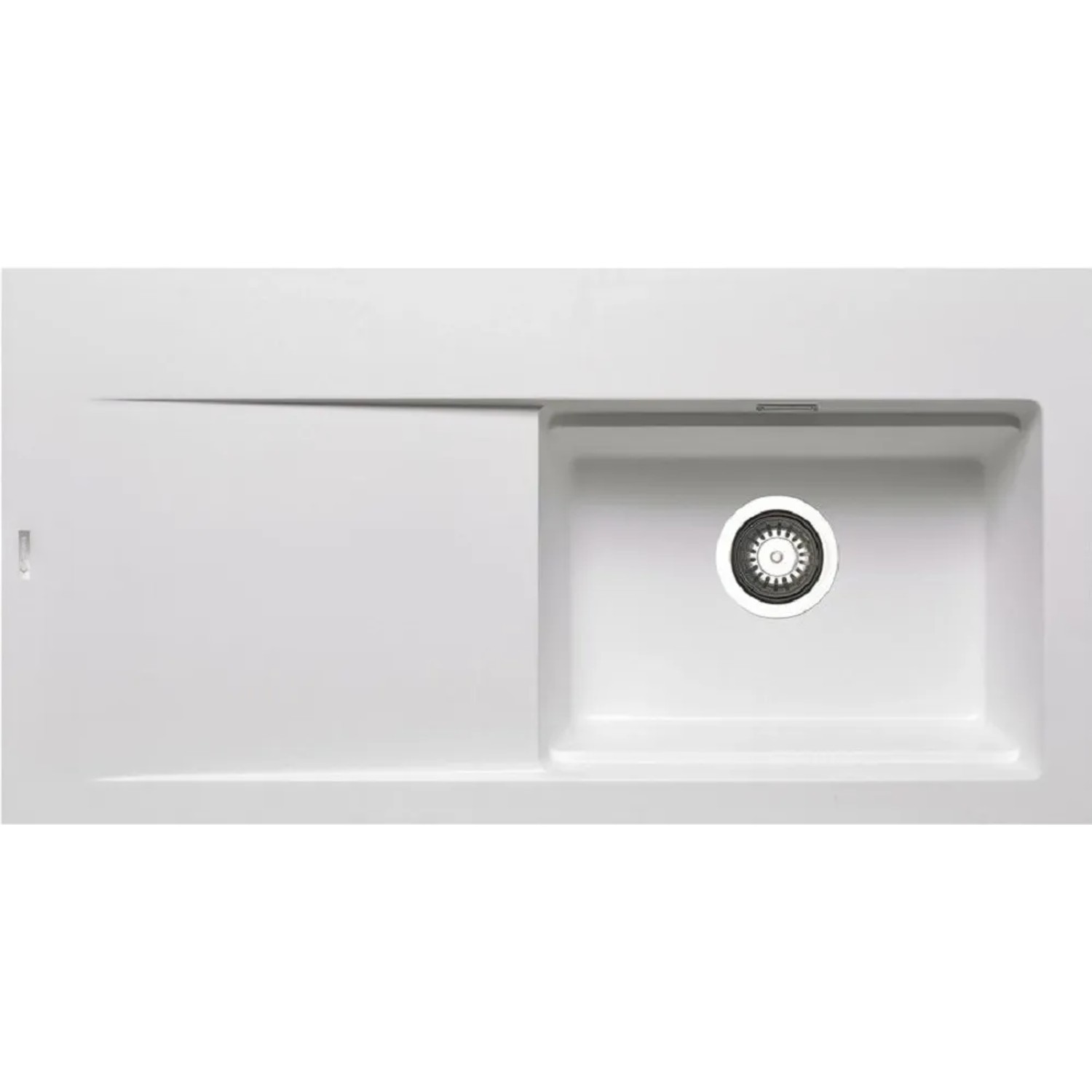 E-shop Pyramis Granitový drez s odkvapkávačom Tekton 1B 1D RH, snow, 100 x 51 cm