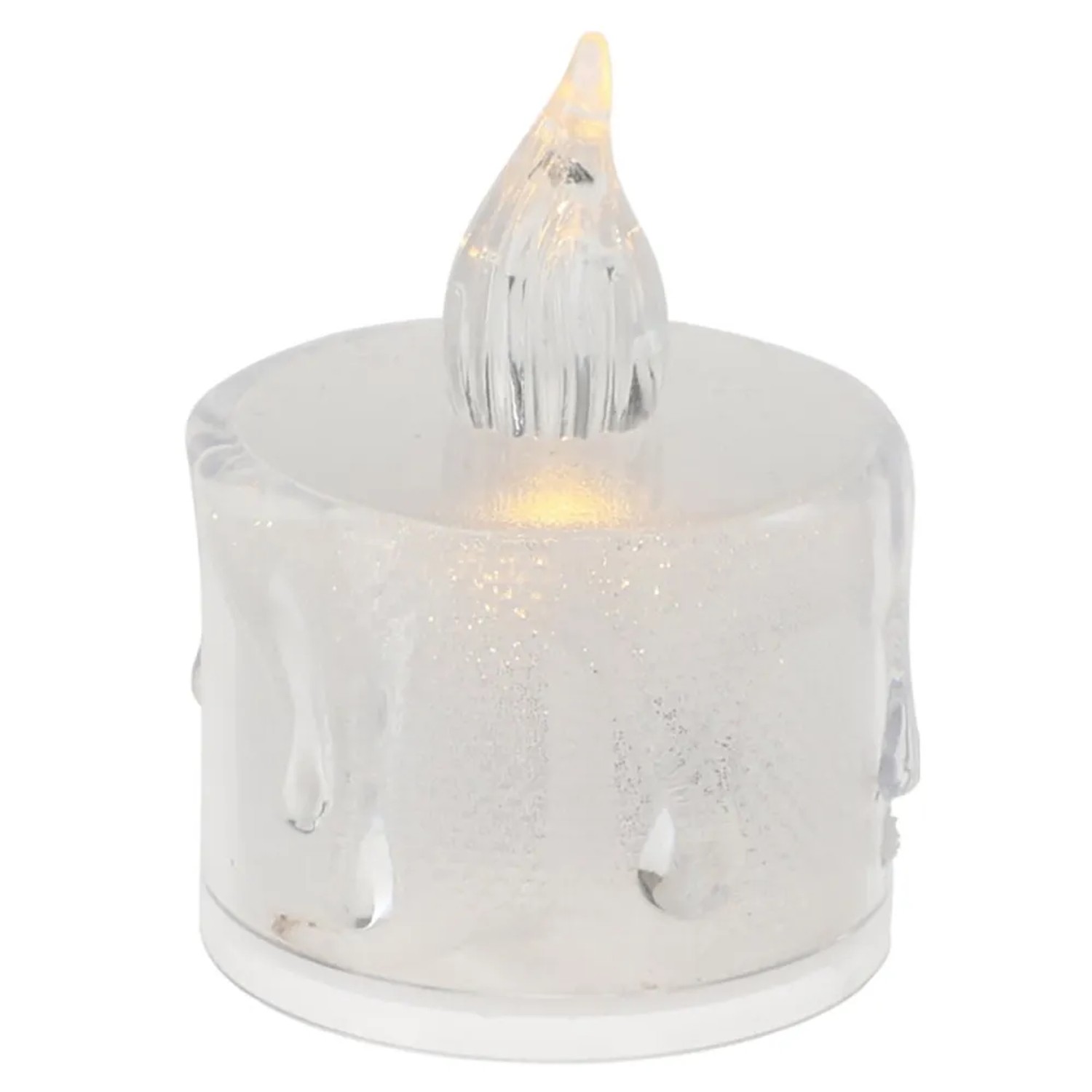 E-shop Koopman Dekoratívna LED sviečka, priehľadná, pr. 3,6 x 5 cm, 1 ks