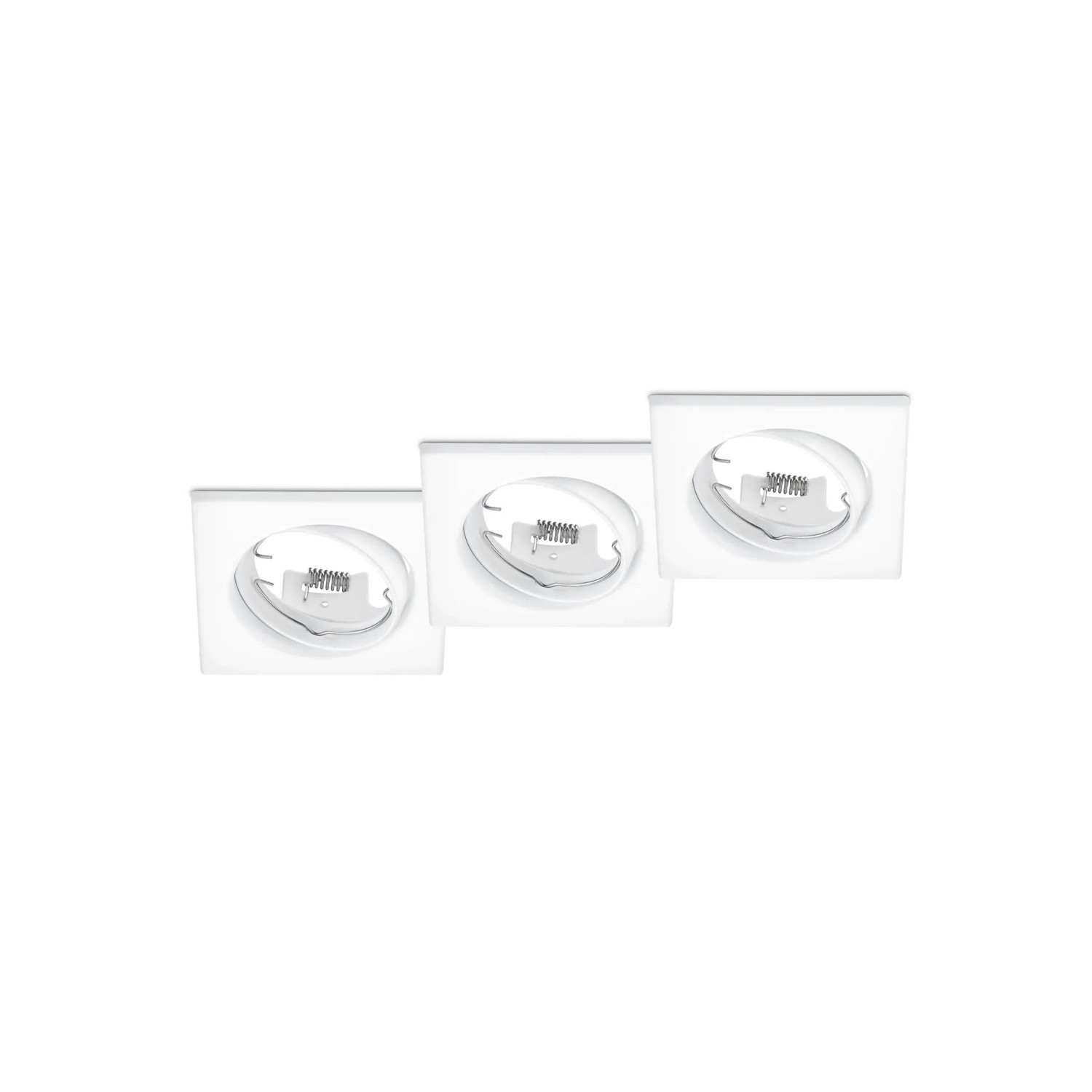 E-shop Trio Vstavané svietidlo Jura 3 x GU10, biela matná 80 x 80 x 70 mm