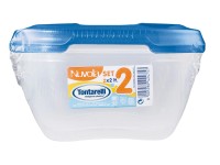 Tontarelli Dóza na potraviny NUVOLA Square Set oceánová modrá 2x2 l