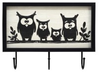 Bondecor Vešiak 1530, plastový, sovy, 30 x 15 cm