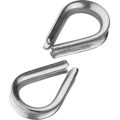 LUX Lanová očnica, nerezová oceľ, 2 ks, 2mm