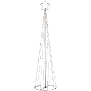 LED vlajkový stožiar s hviezdou, výška 300 cm, pre vianočné vonkajšie osvetlenie.