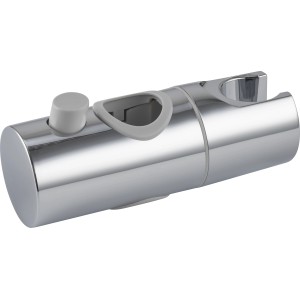 Chrómovaný držiak sprchy baliv s prepínacím gombíkom pre sprchové tyče (Ø 22 mm).