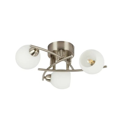 GLOBO Stropné bodové svietidlo Robin, 3x E14, matný nikel, pr. 40,5 x 15 cm