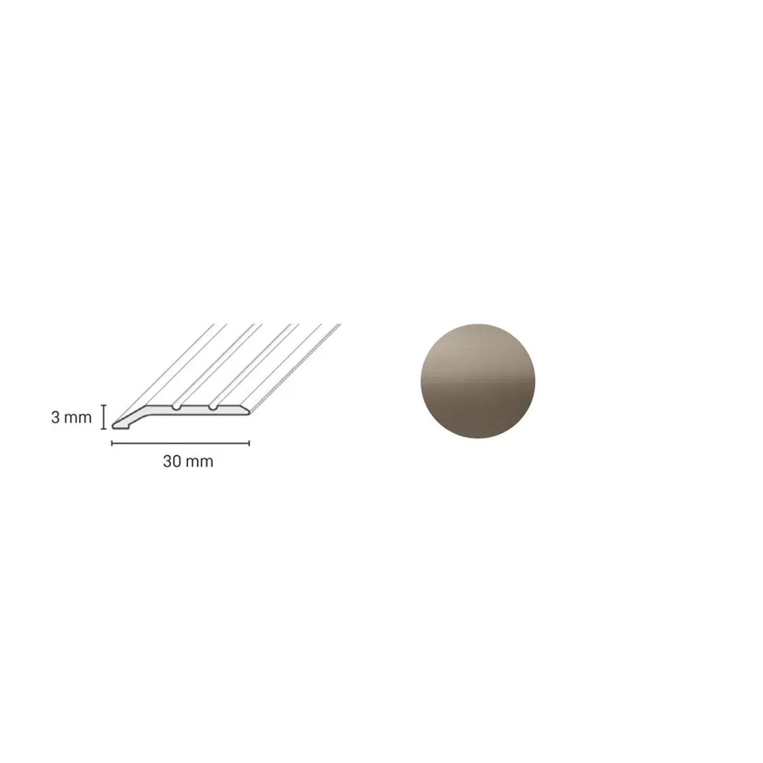 E-shop Döllken Profiles Ukončovací profil DP 01 S Samolepiaca 30 x 3 x 900 mm, champagn