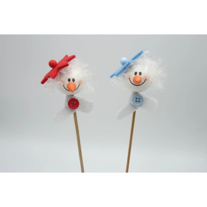 BD-Tova Zápich snehuliak s baretou, rôzne farby, 1 ks, 27,5 cm