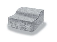 Semmelrock Obrubník nájazdový 25 x 25 x 15-10 cm sivá