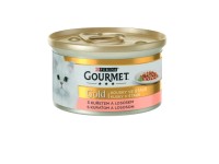 Purina Konzerva pre mačky Gourmet Gold kúsky v šťave, losos a kura 85 g