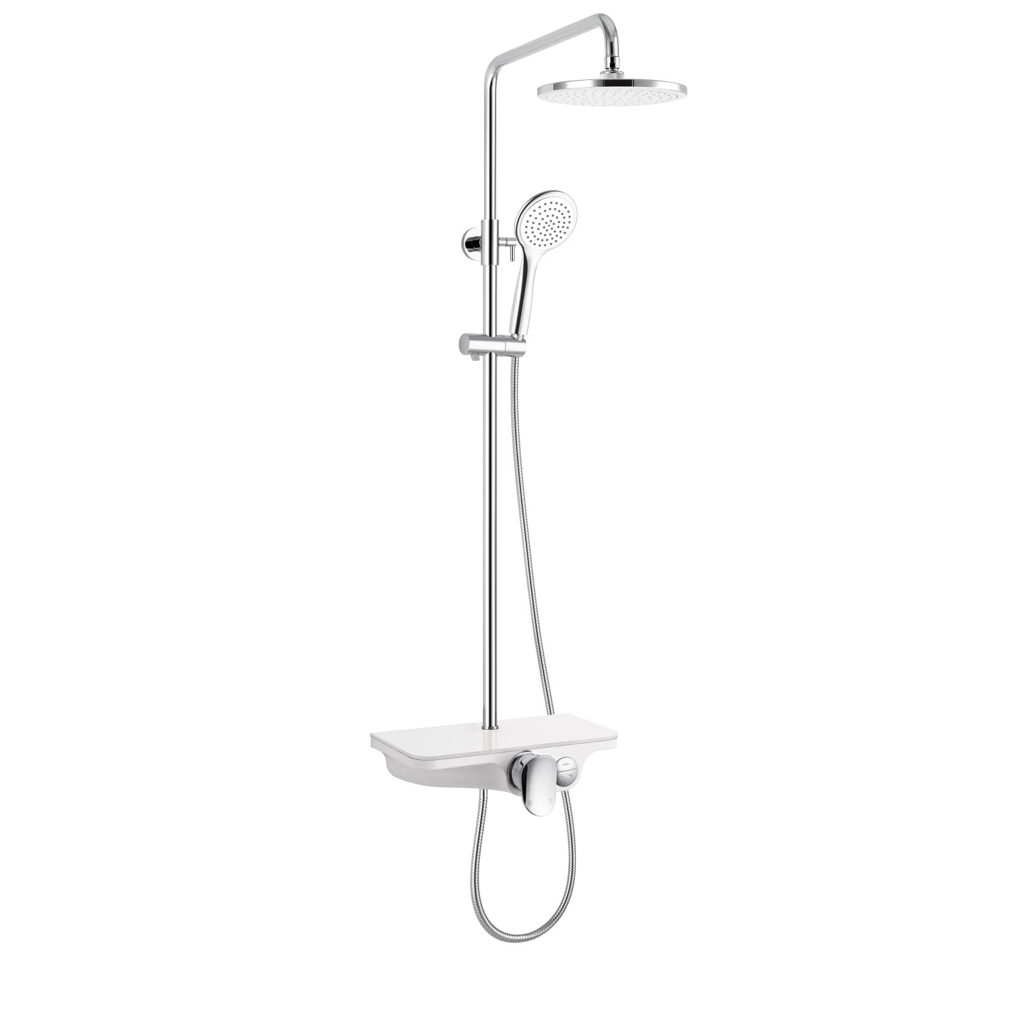 E-shop Sanotechnik Sprchový set AS701 biely 86,2-121,2 x 56,4 cm