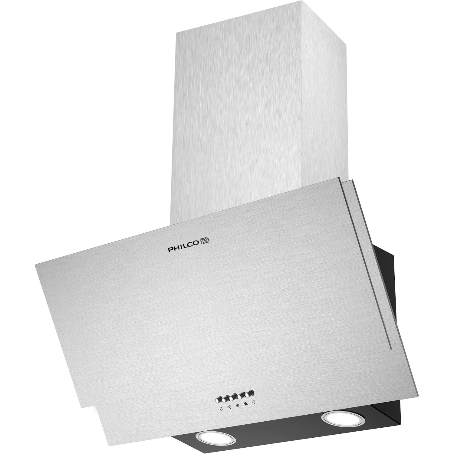 E-shop Philco Šikmý digestor PEW 296 X, nerezová, 67,5 - 105,5 x 60 x 32 cm