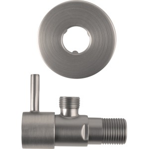 Rohový ventil baliv EV-3470 Gun Metal s rozetou pre umývadlo alebo drez.