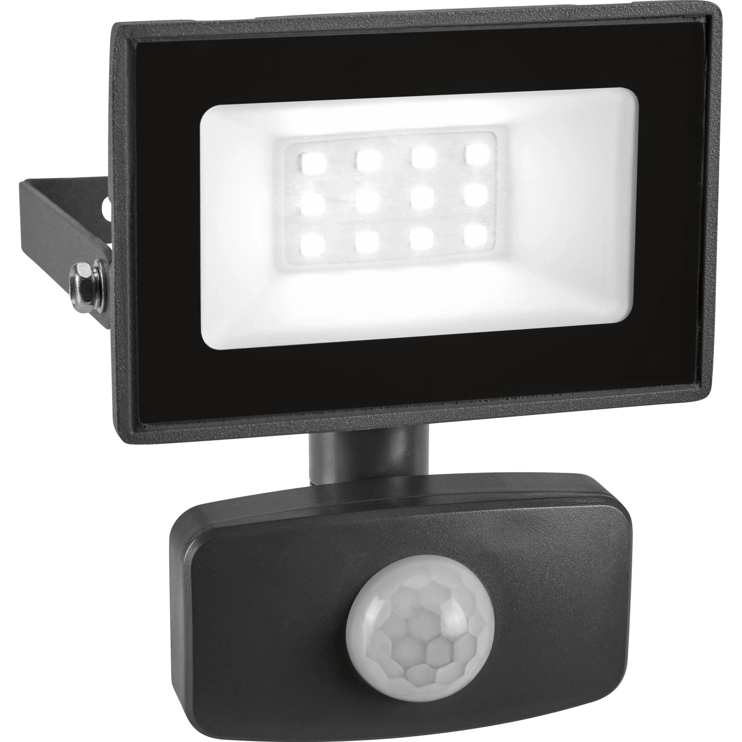E-shop BWO LED reflektor 10 W 900 lm 5000 K IP44 sivý 12 x 9 x 5 cm s detektorom pohybu
