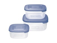 Tontarelli Súprava dóz na potraviny štvorec, modrá, 3 ks