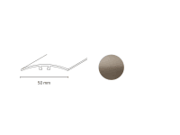 Döllken Profiles Prechodový profil DP 65 hmoždinka 50 x 1800 mm, champagne