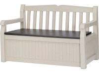 Keter Záhradný úložný box/lavica Eden, béžová/hnedá, 140 x 60 x 84 cm
