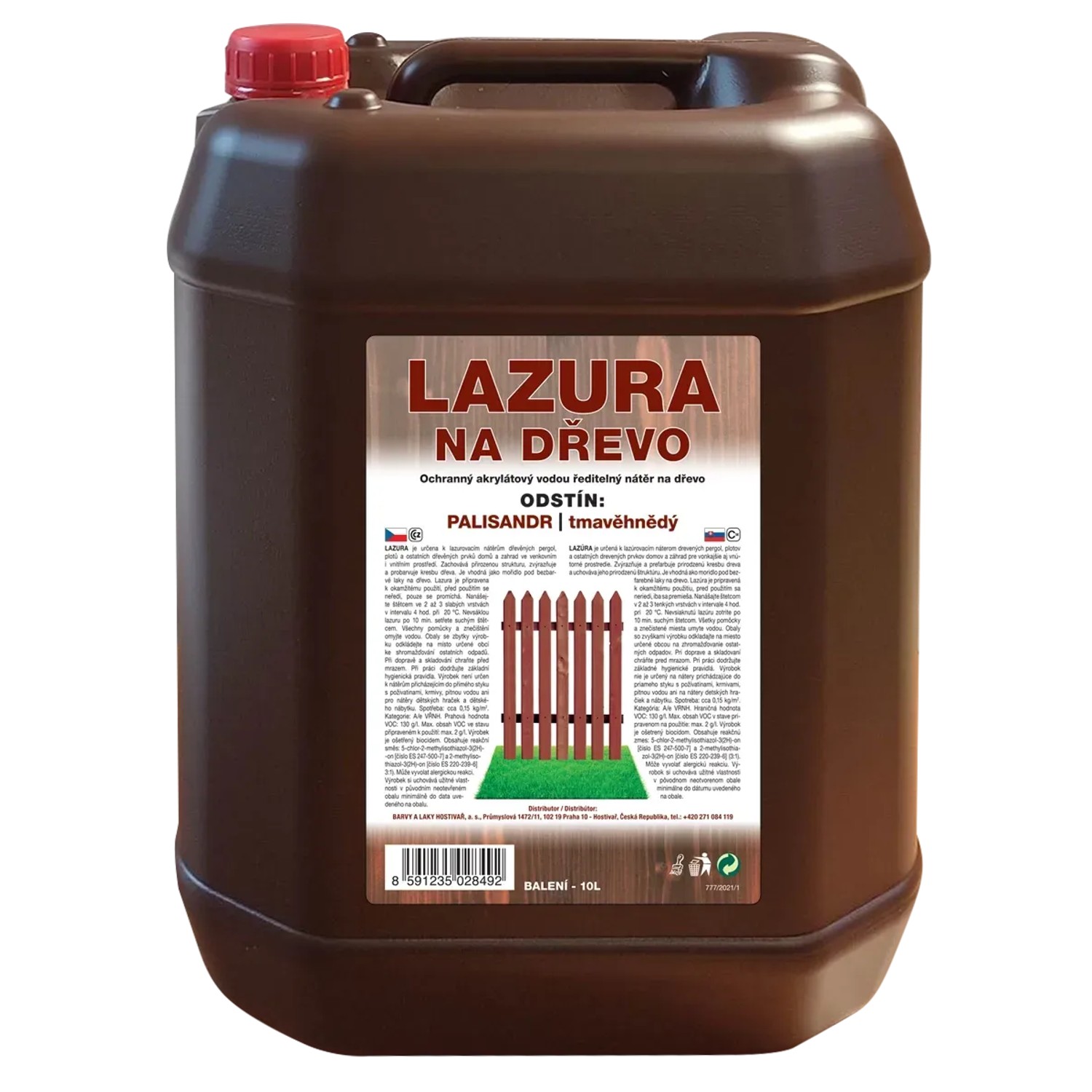 E-shop Barvy a Laky Lazúra na drevo palisander 10 l