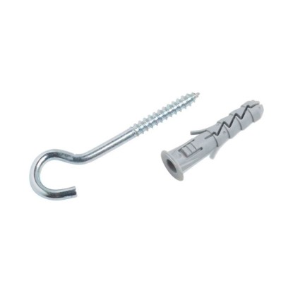 LUX-TOOLS Rozperná hmoždinka pr. 8 x 40 mm, vr. háku 4 x 60 mm, 4 ks