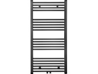 Kúpeľňový radiátor 637 W, matná čierna, 60 x 120 cm