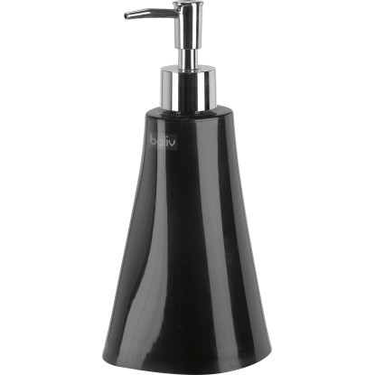 baliv Dávkovač mydla plastový čierny lesklý