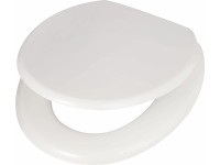 CMI WC sedadlo s dreveným jadrom, plastové závesy, biele