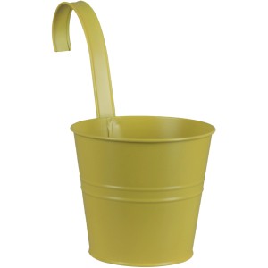 Zelený závesný zinkový kvetináč A.H.G., Ø 16 cm, lakovaný, na balkón a do záhrady.