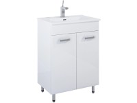 Maximus Skrinka pod umývadlo Eve, 2 dvierka, lesklá biela, 50 cm