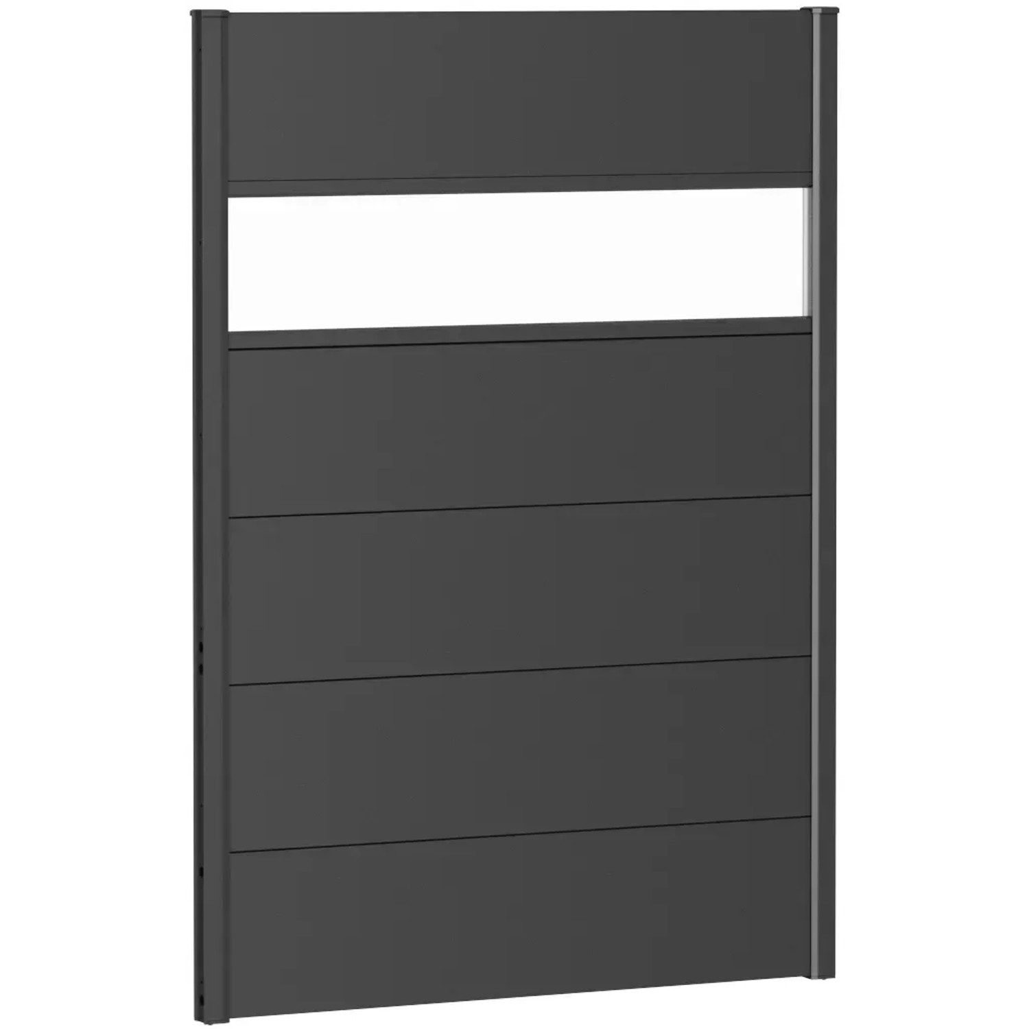 E-shop Biohort Plný plot s čiastočným presklením tmavo sivý, 100 x 135 cm