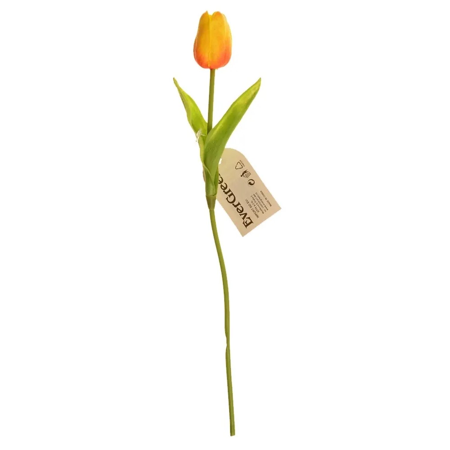 E-shop EverGreen Umelá kvetina tulipán, žlto-oranžová, 32 cm
