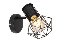 GLOBO Nástenné svietidlo PRISKA čierna E27 40 W 130 x 165 x 165 mm