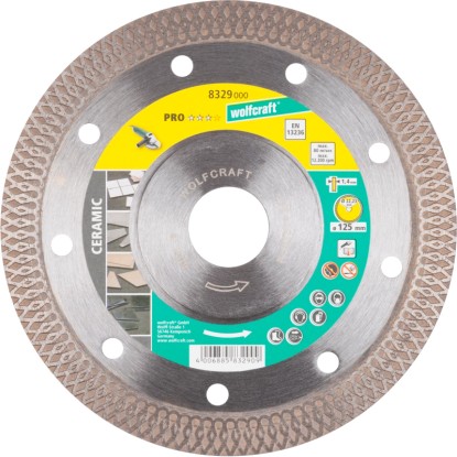 Wolfcraft Diamantový rezný kotúč Pro Ceramic pre uhlovú brúsku priemer 125 mm