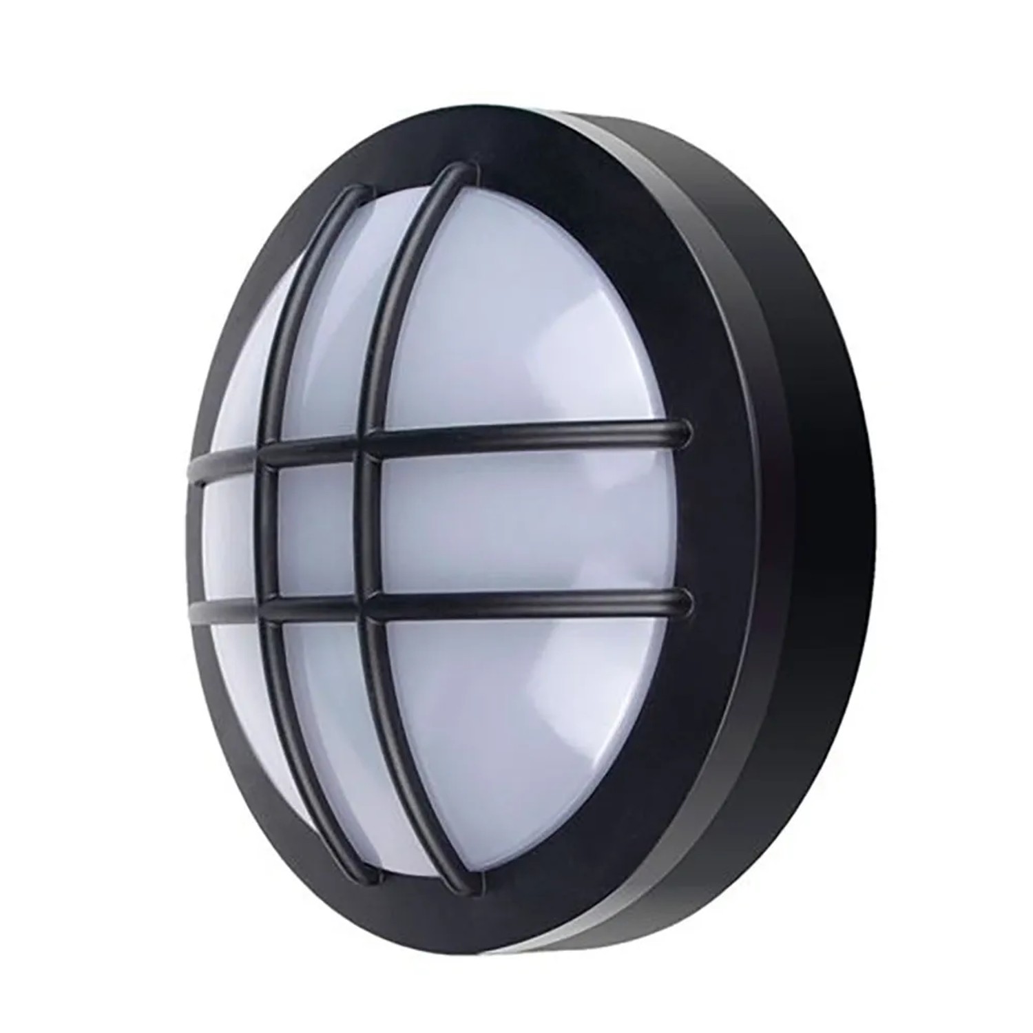 E-shop SOLIGHT LED vonkajšie nástenné svietidlo s mriežkou čierne, 13 W, pr. 17 cm