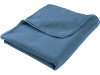 Flaušová deka Uni 130 cm x 160 cm modrá