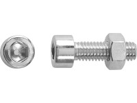 Závitová skrutka s valcovou hlavou SW5 bielo pozinkovaná M6 x 30 mm, 8 ks+matica Závitová skrutka s valcovou hlavou SW5 bielo pozinkovaná M6 x 30 mm, 8 ks+matica