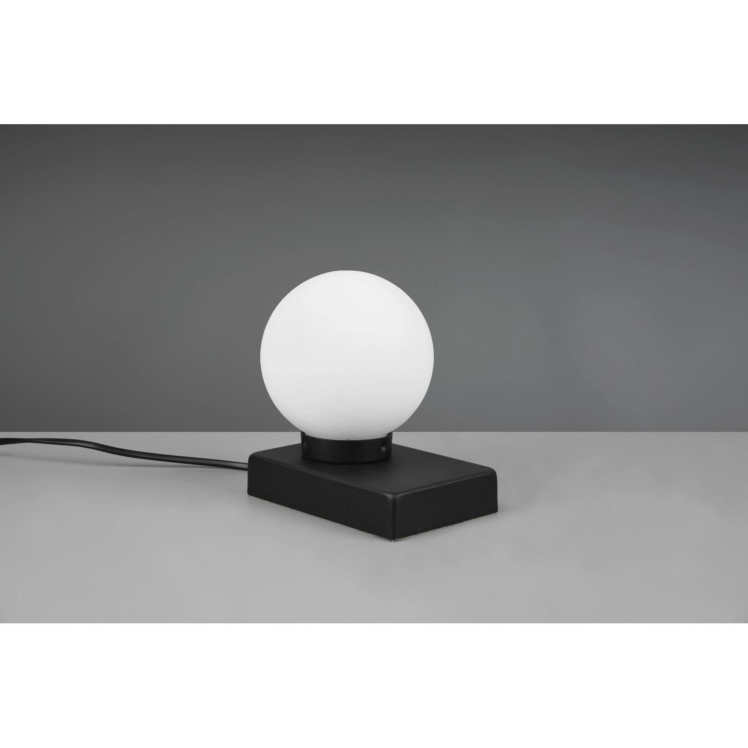 E-shop Trio Stolná lampa Davi II, matná čierna, 15 x 12 x 15 cm