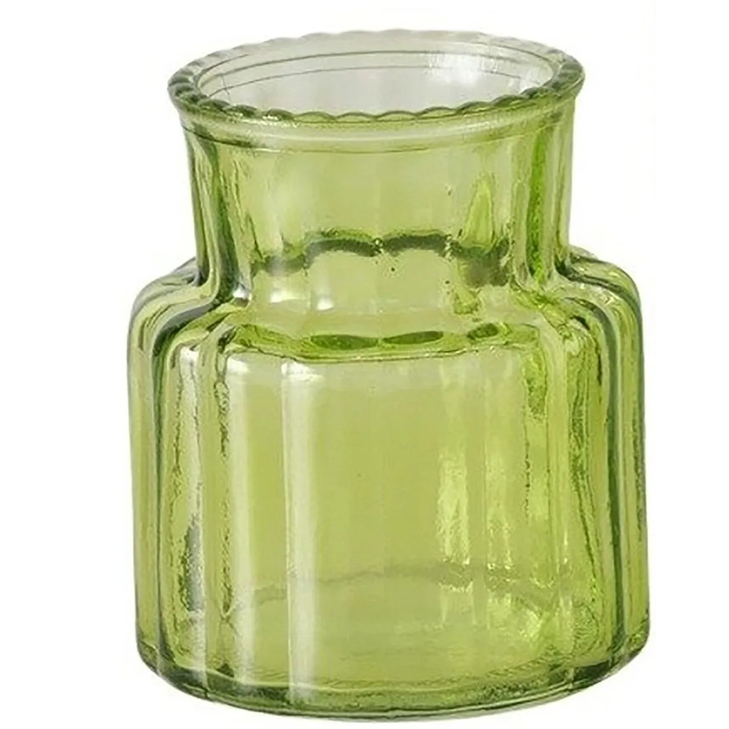 E-shop Boltze Dekoratívna sklenená váza Tilla XS, zelená, pr. 7,5 x 8,7 cm