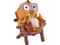 BWO Solárna LED dekoratívna figúrka vtáčik hnedý 8 x 11 x 15 cm