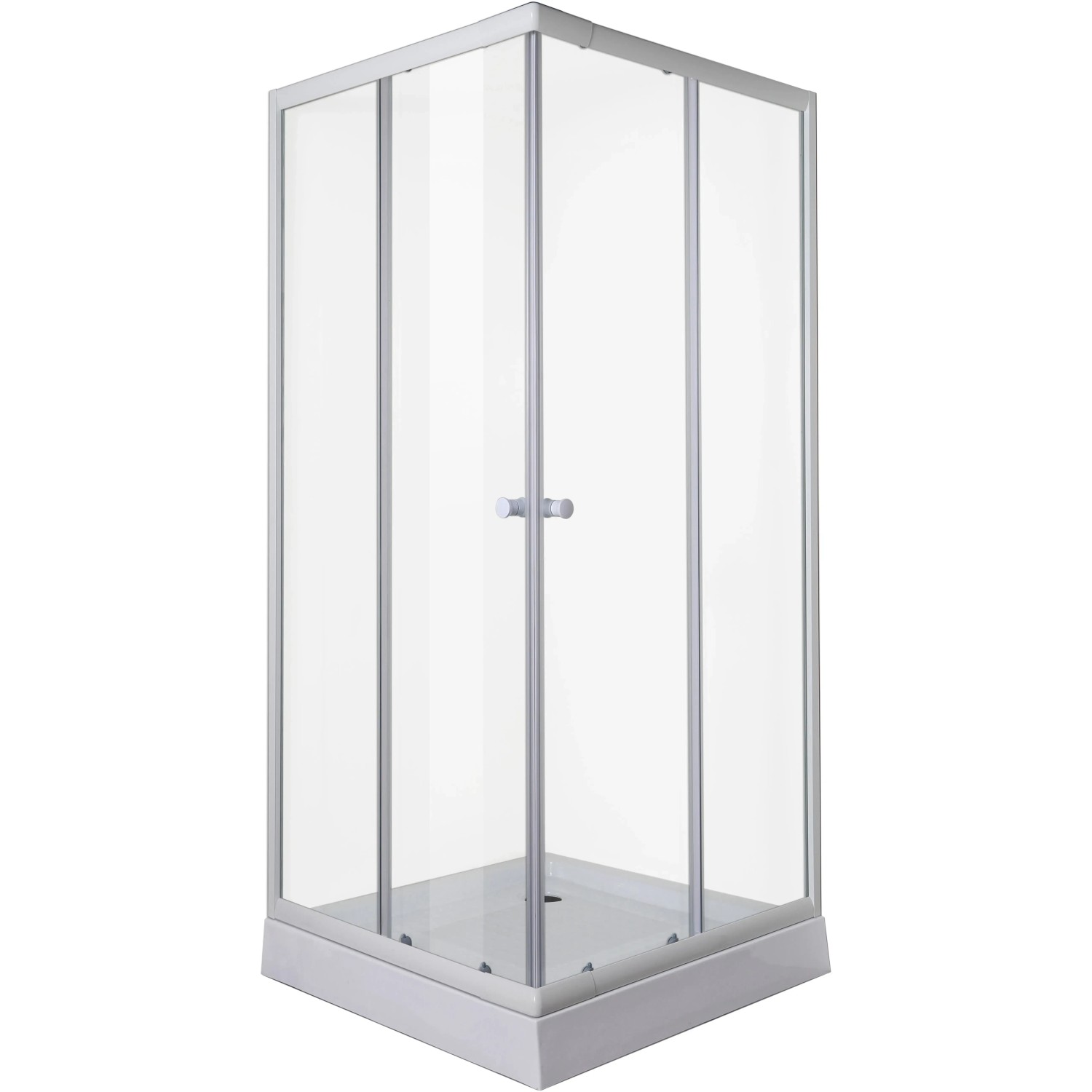 E-shop Sanotechnik Rohový sprchovací kút B-LINE biely 78,5-88 x 190 cm