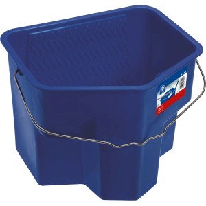 Modrý LUX Comfort vedro na farbu, 20 l, so stierkou a drôtenou rukoväťou.