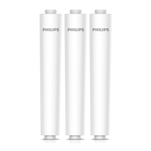 Tri biele vodné filtre Philips na pitnú vodu.