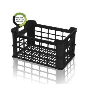 Čierny zberný box Sklizeň z recyklovaného materiálu.