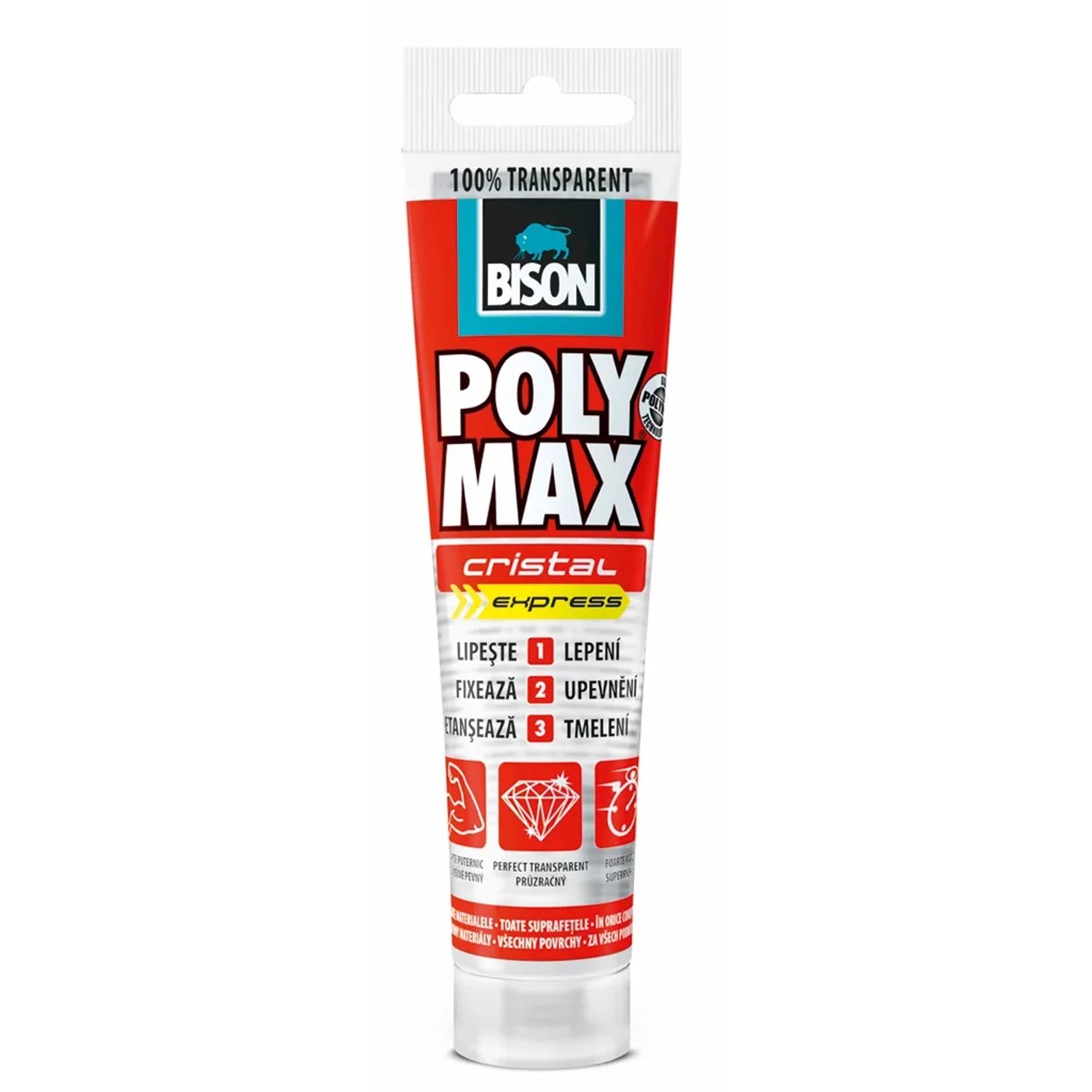 E-shop BISON Lepidlo POLY MAX crystal express v krabičke, 115 g
