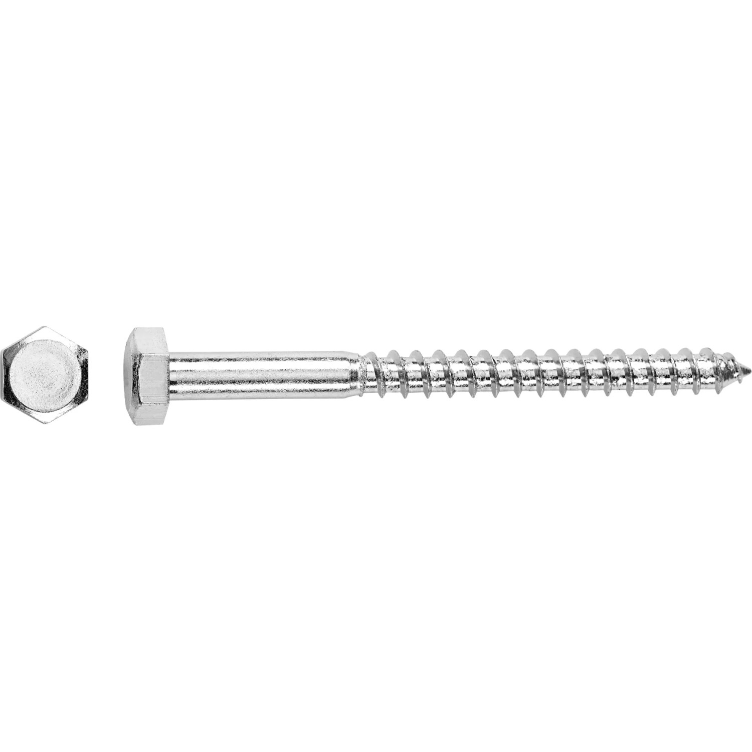 E-shop Skrutka do dreva so šesťhrannou hlavou SW17 bielo pozinkovaná 10 x 160 mm, 40 ks