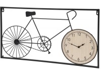 Nástenné hodiny v tvare kolesa, MDF/kov, 60 x 32 cm