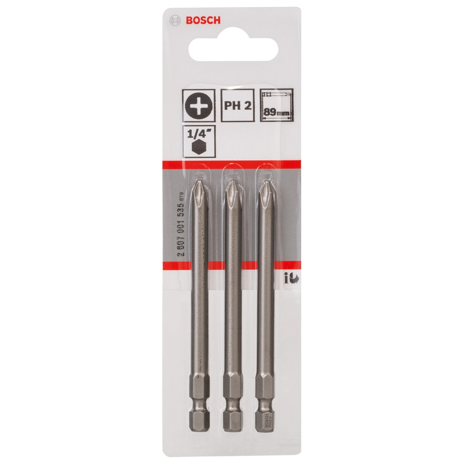 E-shop Bosch Bit skrutkovací Extra hard PH2, 89 mm, 3 ks