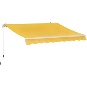 Žltá markízová látka 300x200 cm ako náhrada za kĺbové a kazetové markízy.